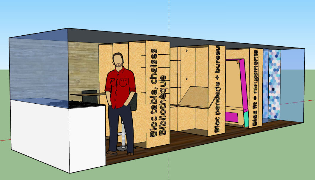 Une idée pour la Tiny House : des cloisons mobiles